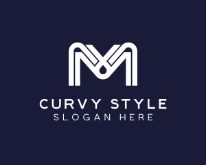 Curvy - Corporate Business Letter M logo design