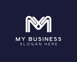 Corporate Business Letter M logo design