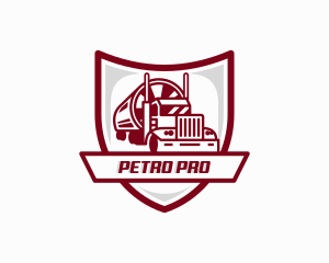 Petroleum - Freight Tanker Truck logo design