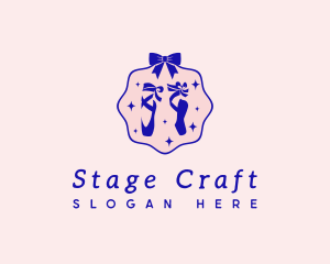 Theatre - Ballet Shoes Dancing logo design