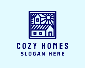 Housing - Blue Sunshine House logo design