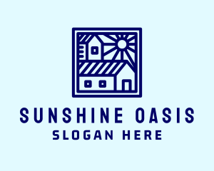 Blue Sunshine House  logo design