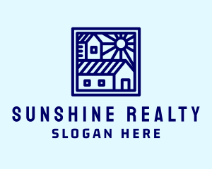 Blue Sunshine House  logo design