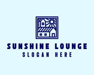 Blue Sunshine House  logo design