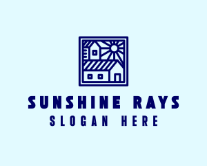 Blue Sunshine House  logo design