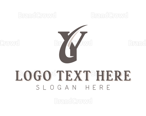 Modern Professional Business Letter Y Logo