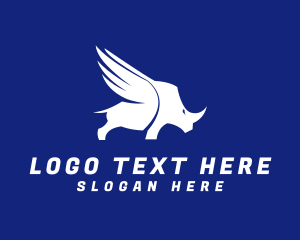 Winged Rhinoceros Safari Logo