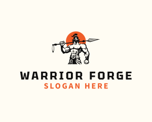 Spartan Warrior Gladiator logo design