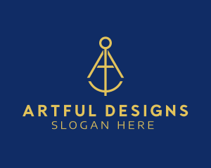 Elegant Geometry Compass  logo design