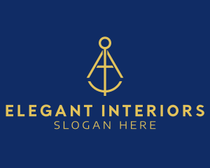 Elegant Geometry Compass  logo design