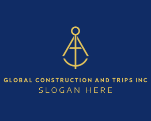 Travel - Elegant Geometry Compass logo design