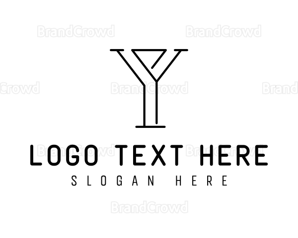 Simple Minimalist Monoline Letter Y Logo