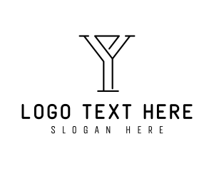 Simple Minimalist Monoline Letter Y Logo