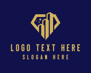 Golden - Luxury Real Estate logo design