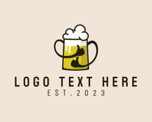 Delicious - Beer Thumbs Up logo design