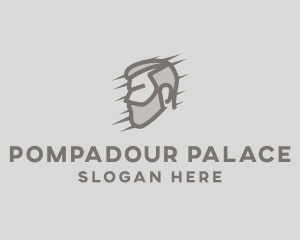 Pompadour - Male Barber Beard logo design