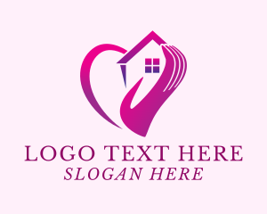 Aid - Heart Helping Hand House logo design