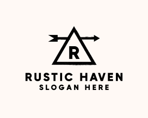 Hipster Arrow Triangle logo design