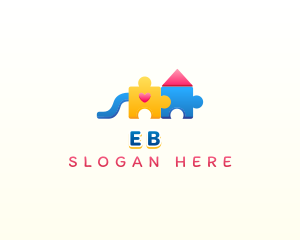 Education - Daycare Puzzle Playground logo design