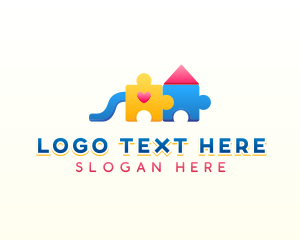 Puzzle - Daycare Puzzle Playground logo design