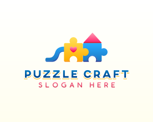 Daycare Puzzle Playground logo design