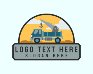 Tow Truck - Crane Truck Towing logo design