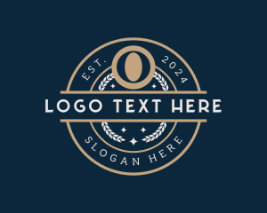 Badge - Greek Omikron Symbol logo design