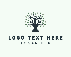 Massage - Human Lifestyle Tree logo design