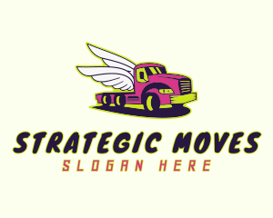 Truck Wings Logistics logo design