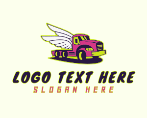 Colorful - Truck Wings Logistics logo design
