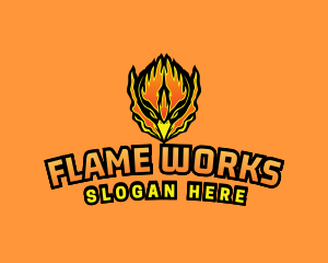 Flame - Flaming Phoenix Bird logo design