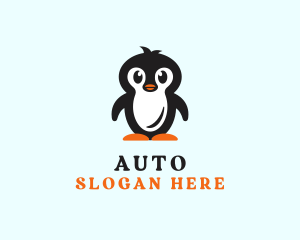 Playful - Cute Baby Penguin logo design