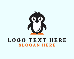 Cute Baby Penguin Logo