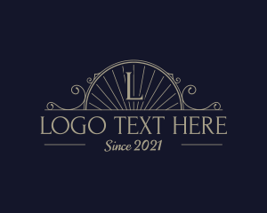 Hotel - Elegant Sea Shell Arch logo design