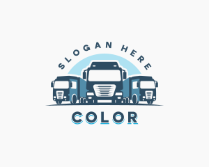 Flatbed - Truck Cargo Logistics logo design