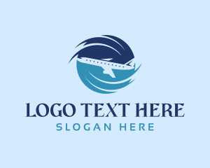 Travel Blogger - Airplane Transportation Flight logo design