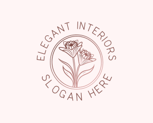 Elegant Wedding Floral logo design