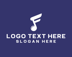Live Music - Music Note Melody logo design