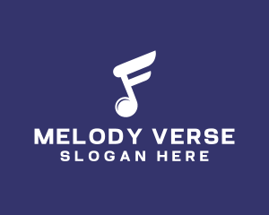 Lyrics - Music Note Melody logo design
