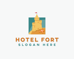 Sand Castle Structure logo design