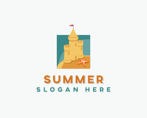 Sand Castle Structure logo design