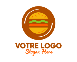 Round Burger Plate Logo