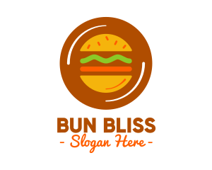 Bun - Round Burger Plate logo design