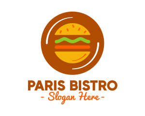 Round Burger Plate logo design