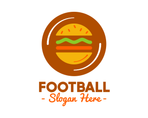 Cafeteria - Round Burger Plate logo design