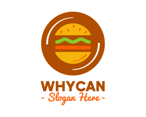 Burger - Round Burger Plate logo design