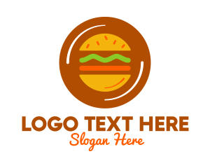 Round Burger Plate Logo