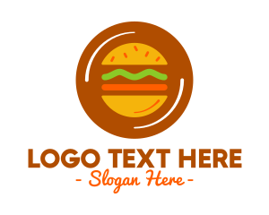 Bun - Round Burger Plate logo design