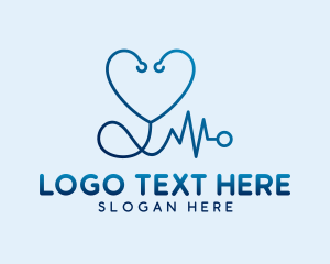 Cardiology - Cardiology Stethoscope Heart logo design
