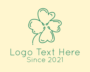 Monoline - Clover Leaf Doodle logo design